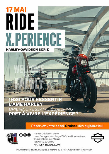 RIDE X.PERIENCE CRUISER H-D BORIE LE 17 MAI